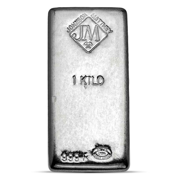 Johnson Matthey Kilo Silver Bar, Newly Minted