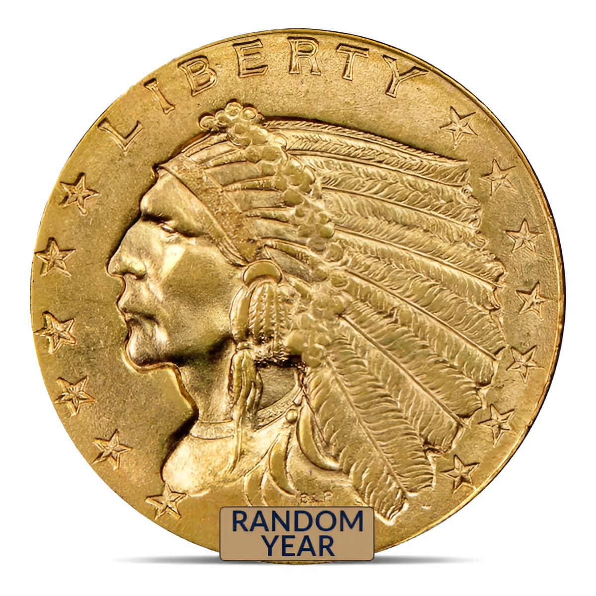 $2.50 Indian Head U.S. Gold Coin, Brilliant Uncirculated