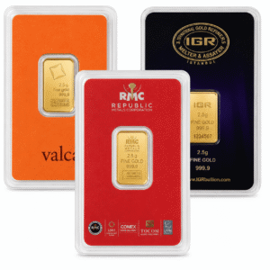 2.5 Gram Gold Bar, .9999 Pure (Brand our Choice)